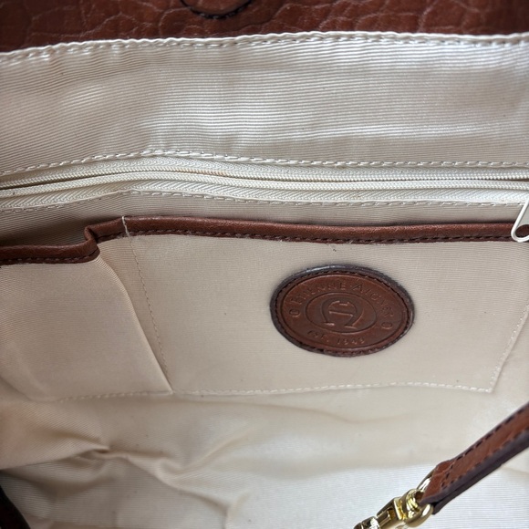 90s Vintage Leather Tapestry Tote Bag - Picture 8 of 12